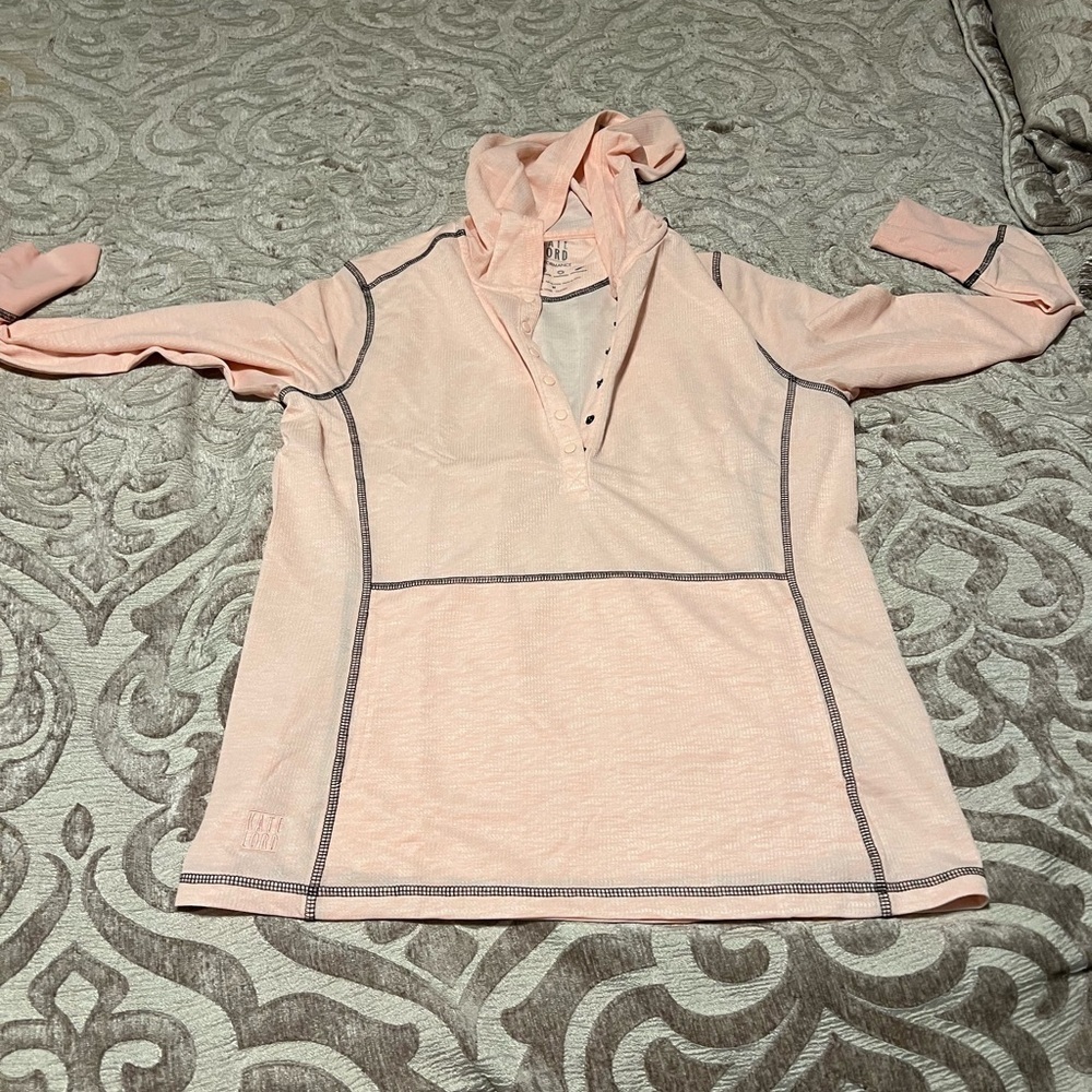 Kate Lord Performance Pink 1/4 Snap Hoodie, Size Medium NWOT - Picture 3 of 7